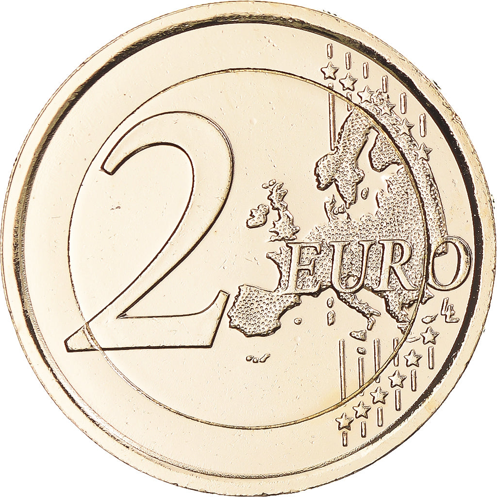 San Marino, 2 Euro, 2016, Rome, gold-plated coin, EBC, Bimetálico