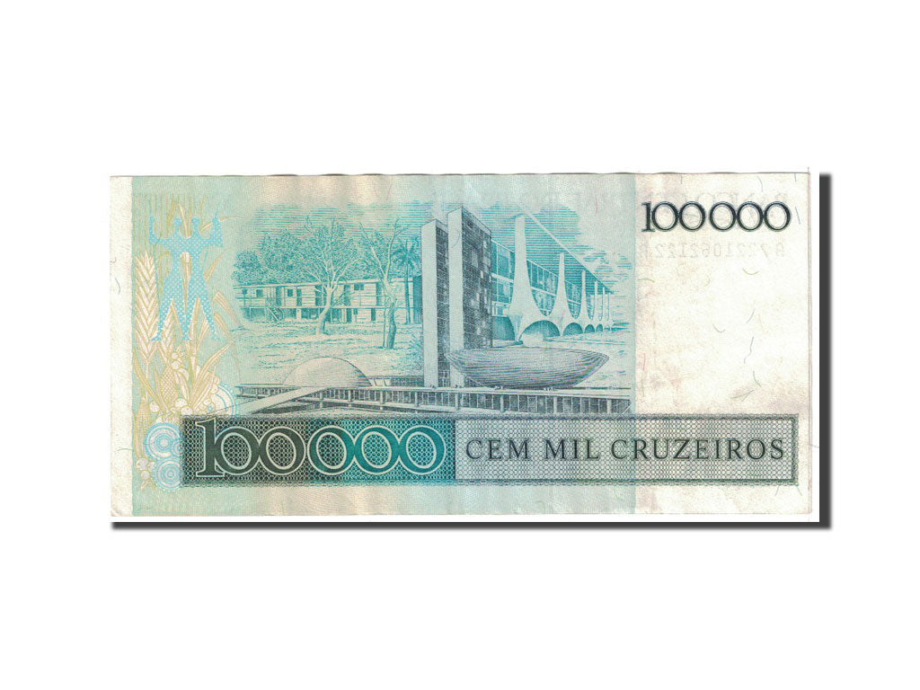 Brazil, 100,000 Cruzeiros, 1985, KM:205a, EF(40-45)