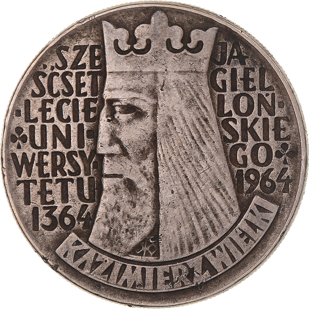 Moneta, Polonia, 10 Zlotych, 1964, BB, Rame-nichel, KM:52.2