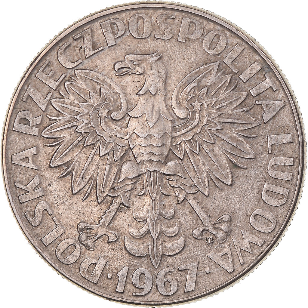 Coin, Poland, 10 Zlotych, 1967, Warsaw, AU(50-53), Copper-nickel, KM:59