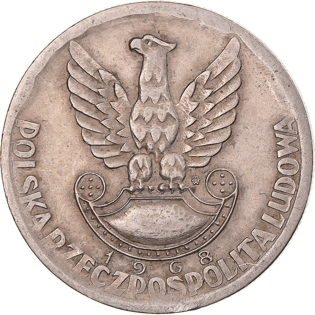 Munten, Polen, 10 Zlotych, 1968, Warsaw, ZF, Cupro-nikkel, KM:60