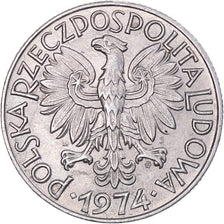 Coin, Poland, 5 Zlotych, 1974, Warsaw, MS(63), Aluminum, KM:47