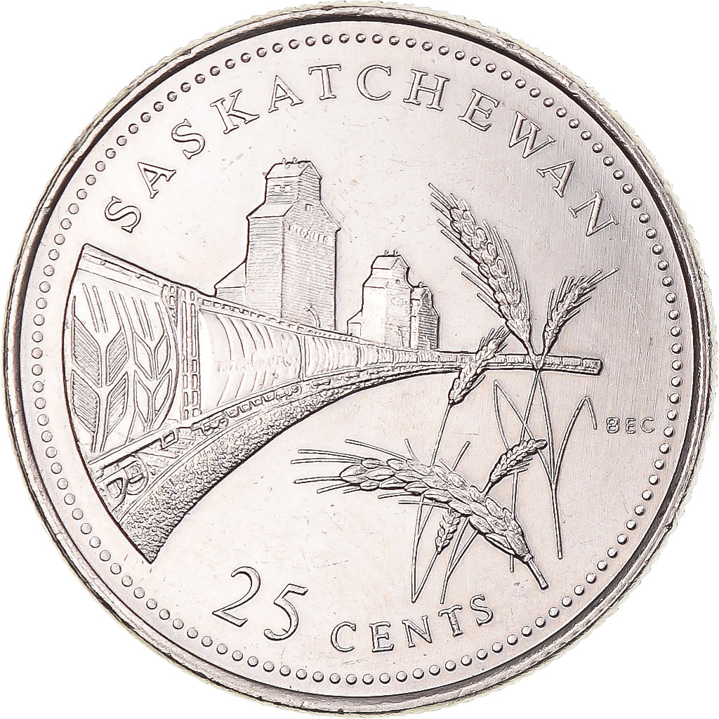 Coin, Canada, Elizabeth II, 25 Cents, 1992, Royal Canadian Mint, Ottawa