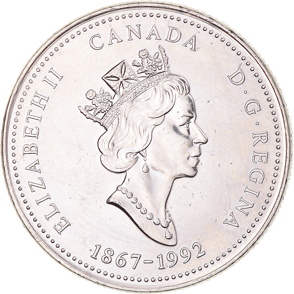 Moneta, Canada, Elizabeth II, 25 Cents, 1992, Royal Canadian Mint, Ottawa