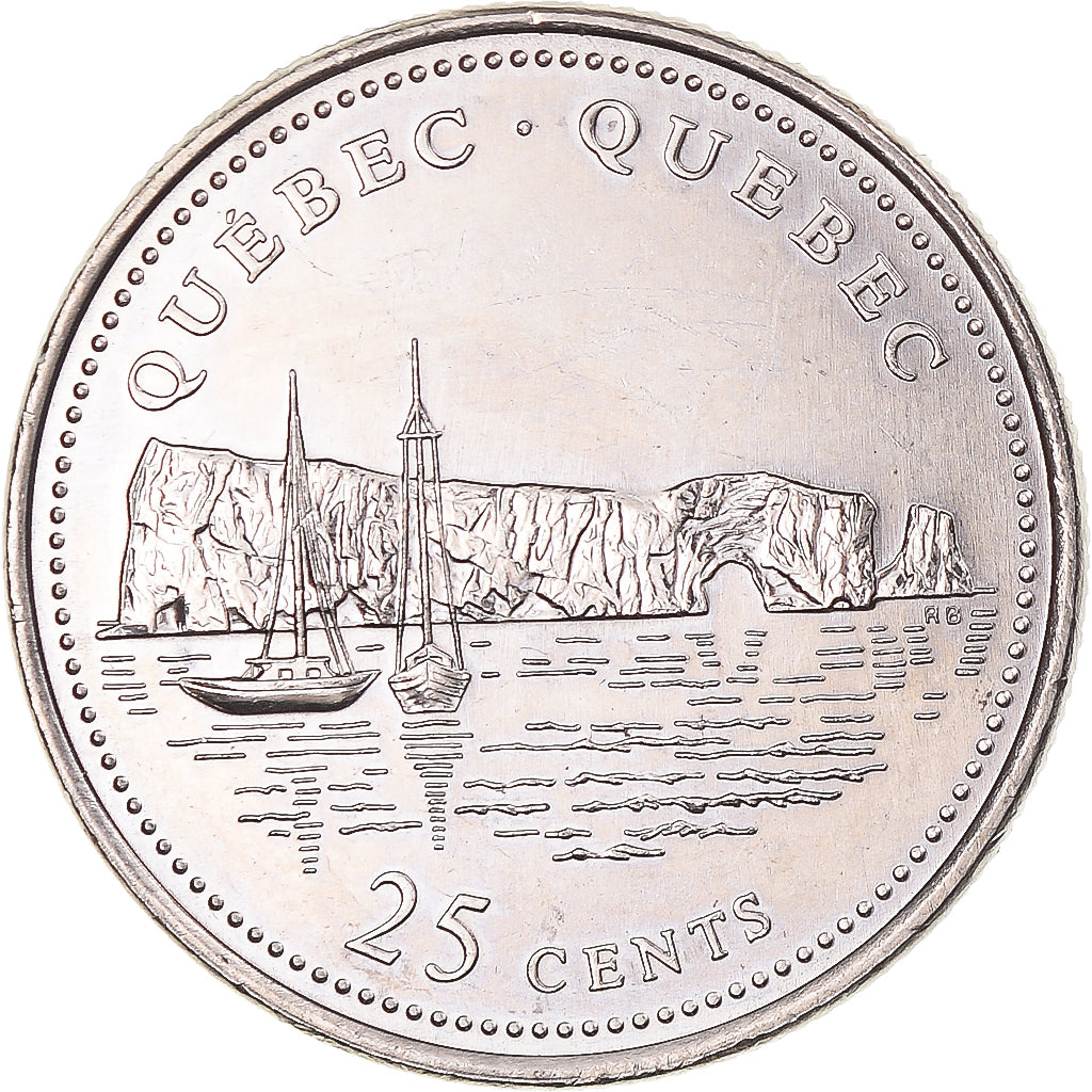 Coin, Canada, Elizabeth II, 25 Cents, 1992, Royal Canadian Mint, Ottawa
