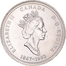 Coin, Canada, Elizabeth II, 25 Cents, 1992, Royal Canadian Mint, Ottawa