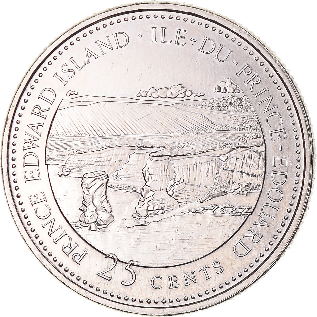 Coin, Canada, Elizabeth II, 25 Cents, 1992, Royal Canadian Mint, Ottawa