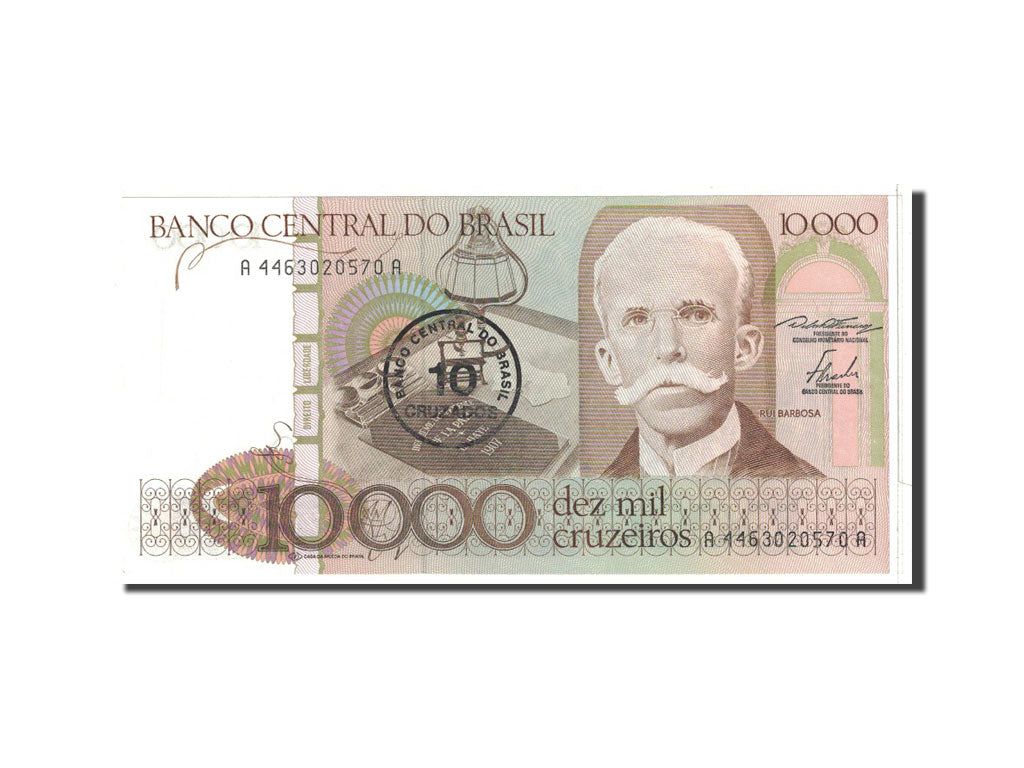 Brazil, 10 Cruzados on 10,000 Cruzeiros, 1986, KM:206, UNC(65-70)