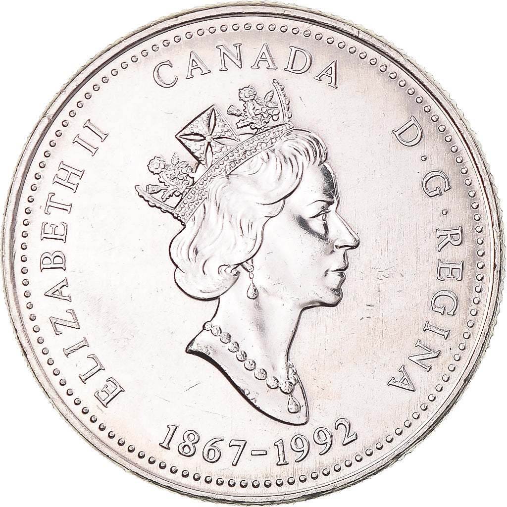Moneta, Canada, Elizabeth II, 25 Cents, 1992, Royal Canadian Mint, Ottawa