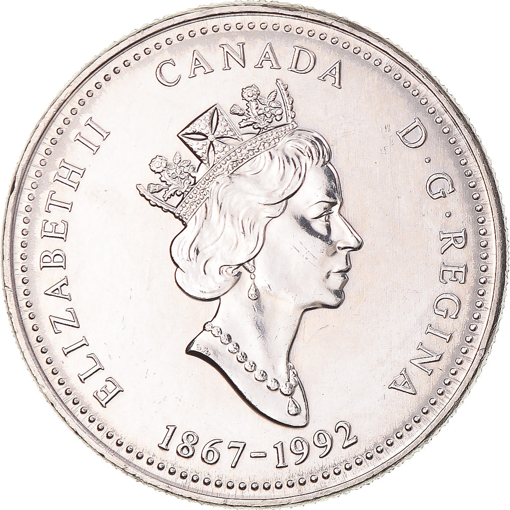 Coin, Canada, Elizabeth II, Newfounland, 25 Cents, 1992, Royal Canadian Mint