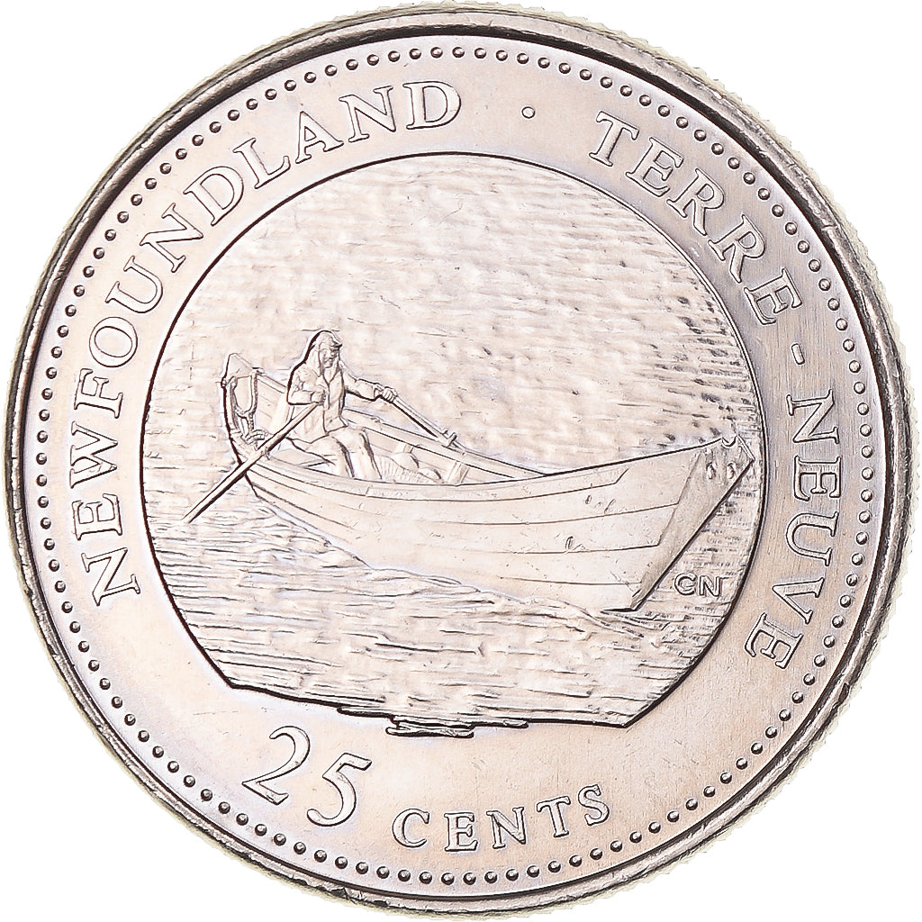 Coin, Canada, Elizabeth II, Newfounland, 25 Cents, 1992, Royal Canadian Mint