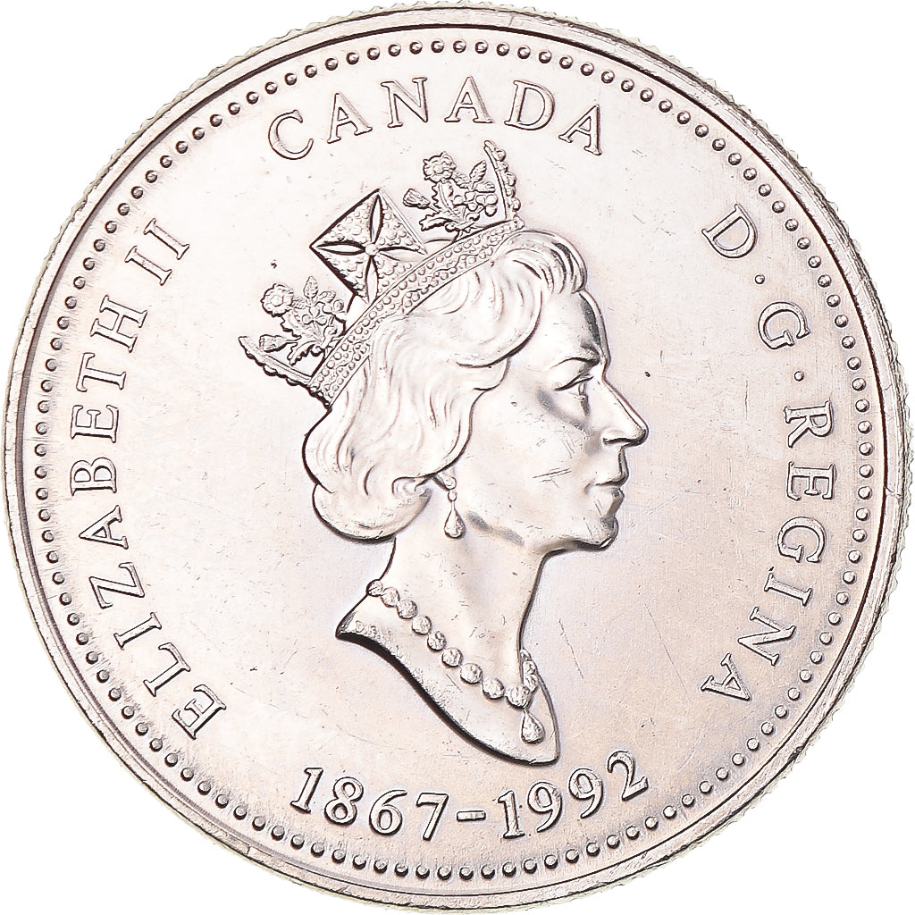 Moneta, Canada, Elizabeth II, Northwest Territories, 25 Cents, 1992, Royal