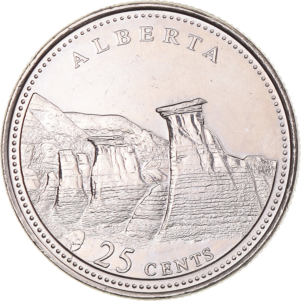 Moneta, Canada, Elizabeth II, Alberta, 25 Cents, 1992, Royal Canadian Mint