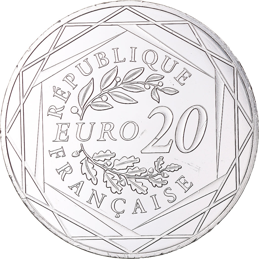 France, 20 Euro, Marianne, Egalité, 2018, Paris, MS(63), Silver, KM:New