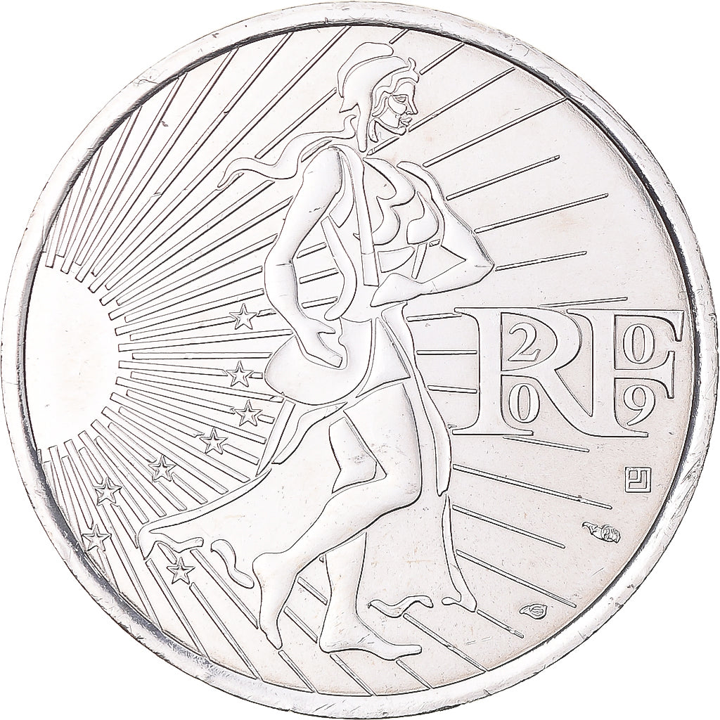 Francia, 10 Euro, 2009, Semeuse, SC, Plata