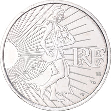 France, 10 Euro, 2009, Semeuse, MS(63), Silver