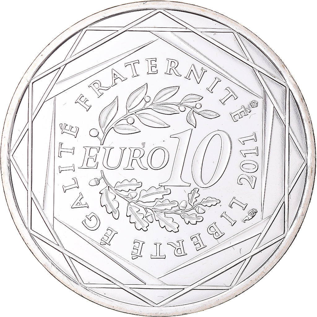 Francia, 10 Euro, 2011, Paris, Guadeloupe, FDC, Plata, KM:1737