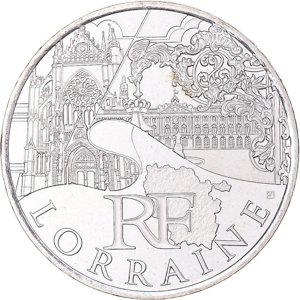 Francia, 10 Euro, 2011, Paris, Lorraine, FDC, Argento, KM:1743