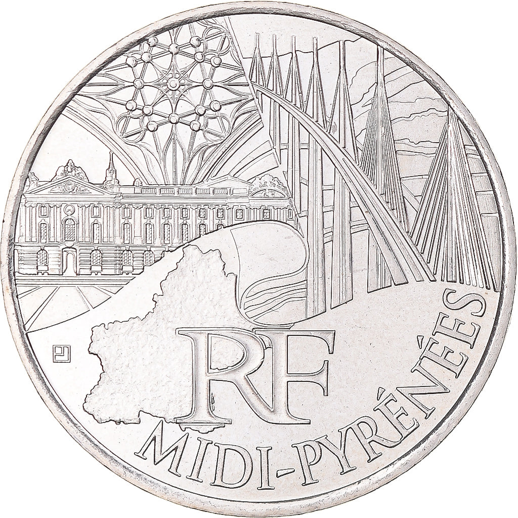 France, 10 Euro, Midi-Pyrénées, Euros des régions, 2011, Paris, FDC