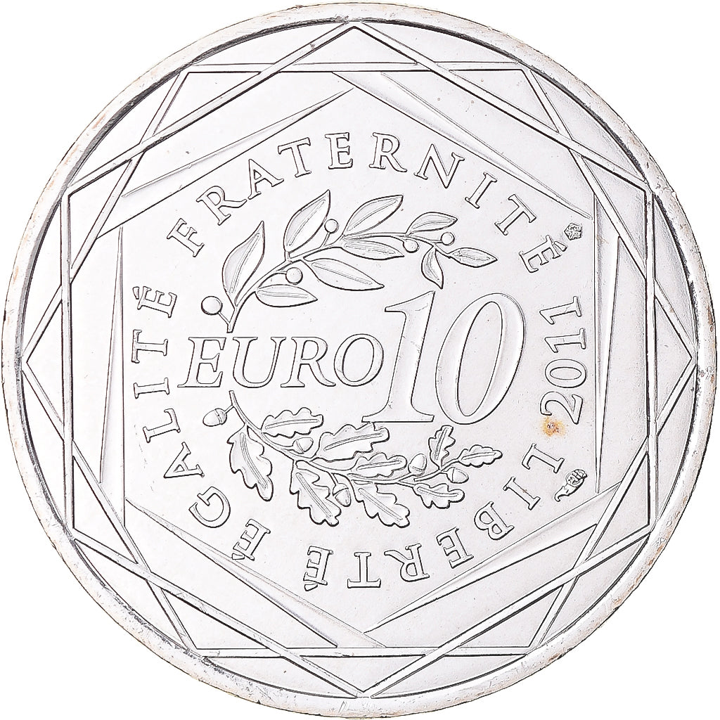 Francia, 10 Euro, Basse Normandie, 2011, Paris, SC, Plata, KM:1729