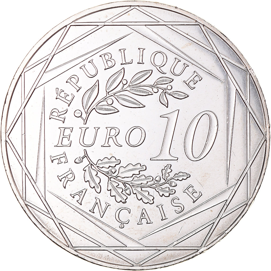 France, 10 Euro, Auguste Rodin, 2017, Paris, MS(65-70), Silver