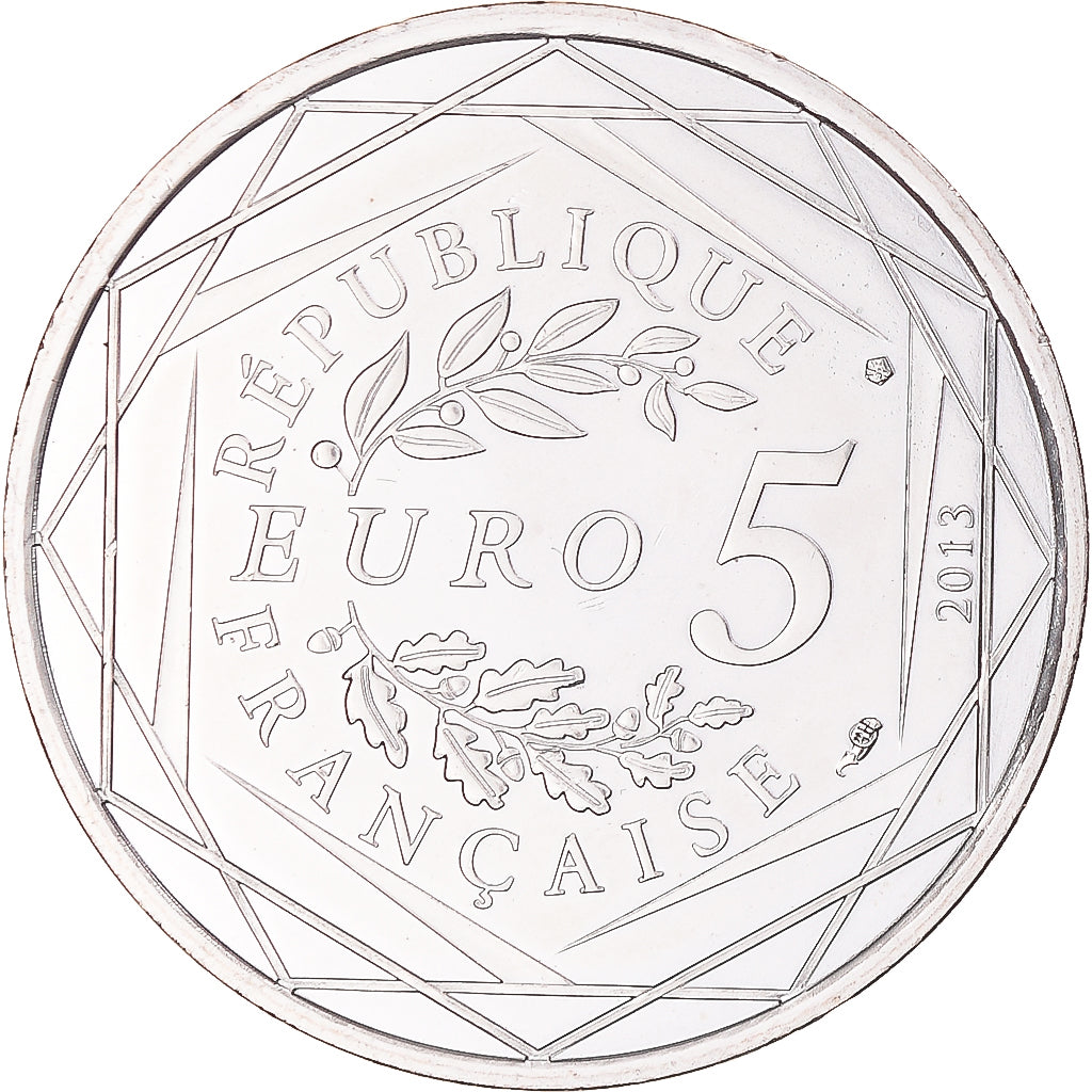 France, 5 Euro, 2013, Egalité, MS(63), Silver, Gadoury:EU646
