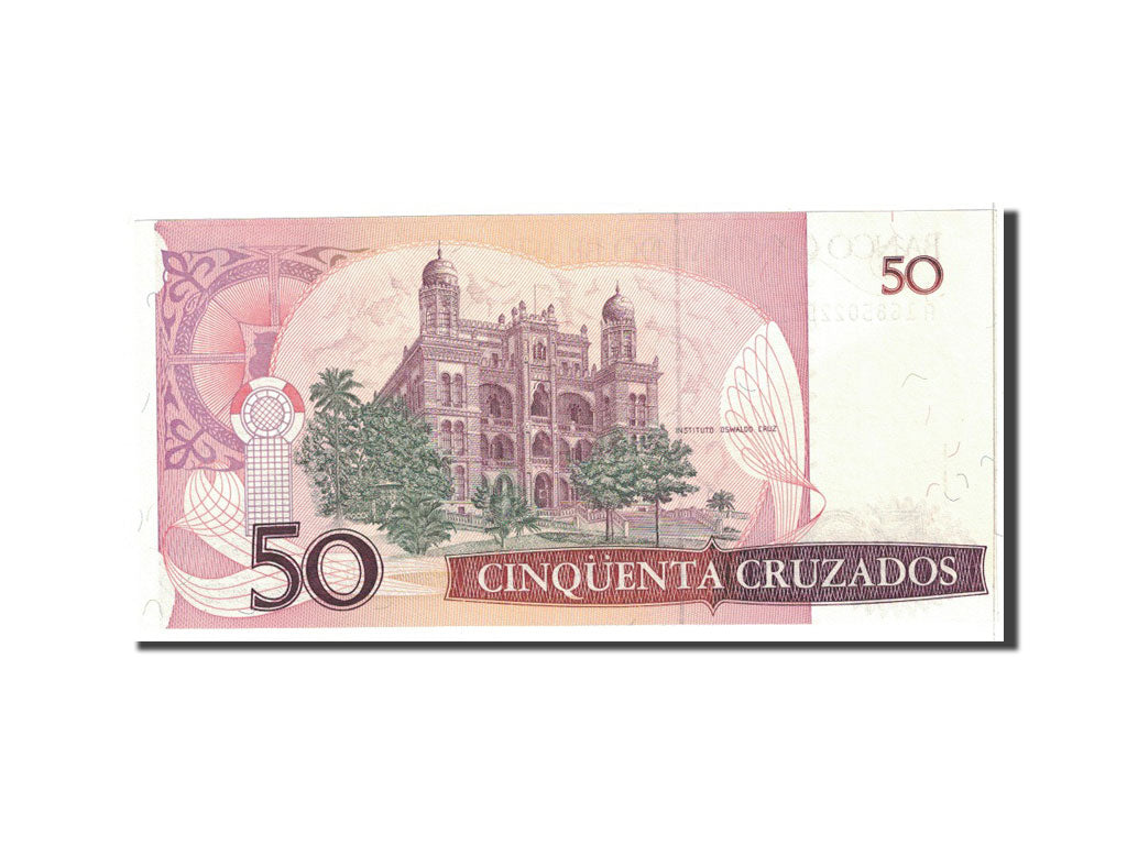Banknote, Brazil, 50 Cruzados, 1987, Undated, KM:210b, UNC(65-70)
