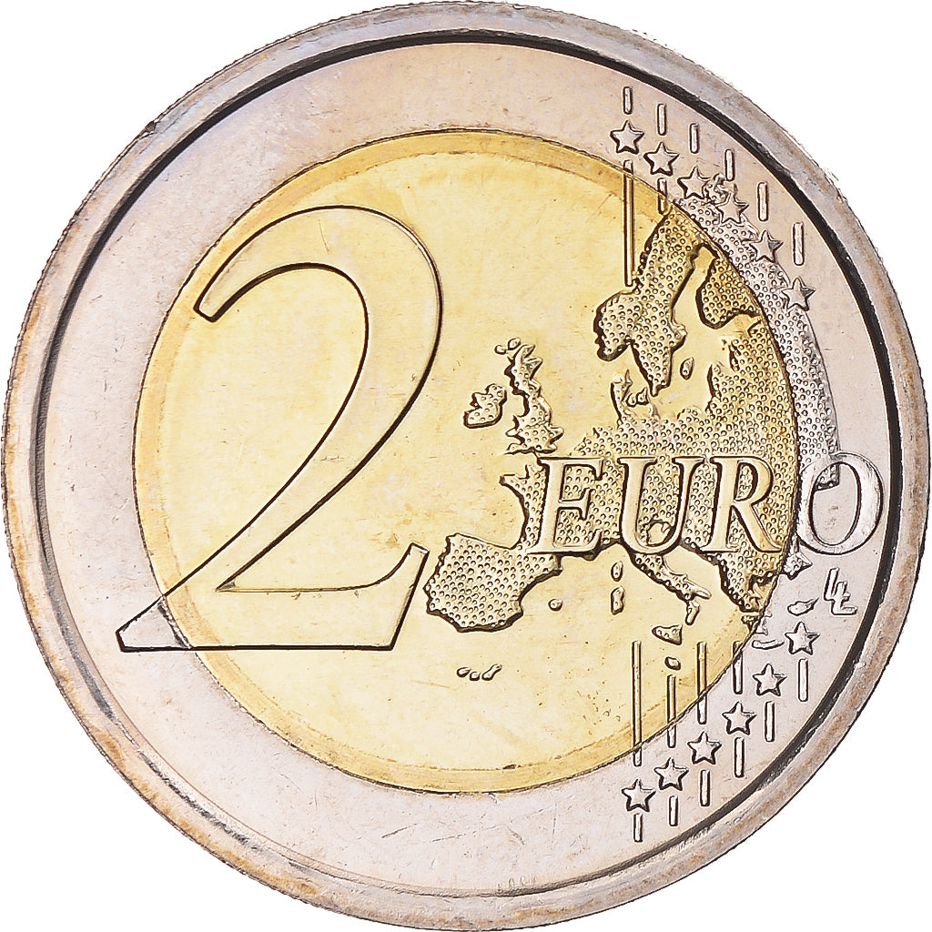 San Marino, 2 Euro, 2nd map, 2017, MS(63), Bi-Metallic
