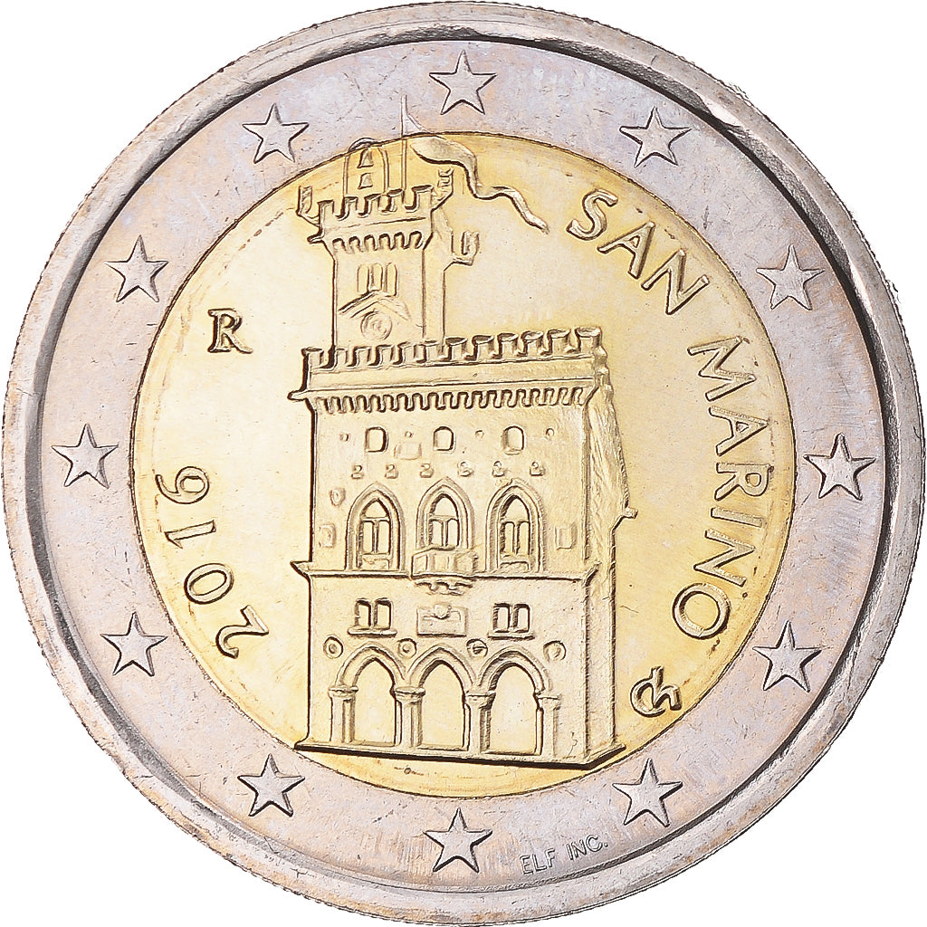 San Marino, 2 Euro, 2016, Rome, MS(63), Bi-Metallic