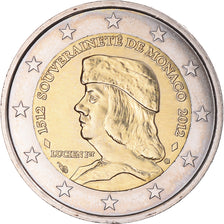 Mónaco, 2 Euro, Lucien Ier de Monaco, 2012, Paris, SC, Bimetálico, Gadoury:MC