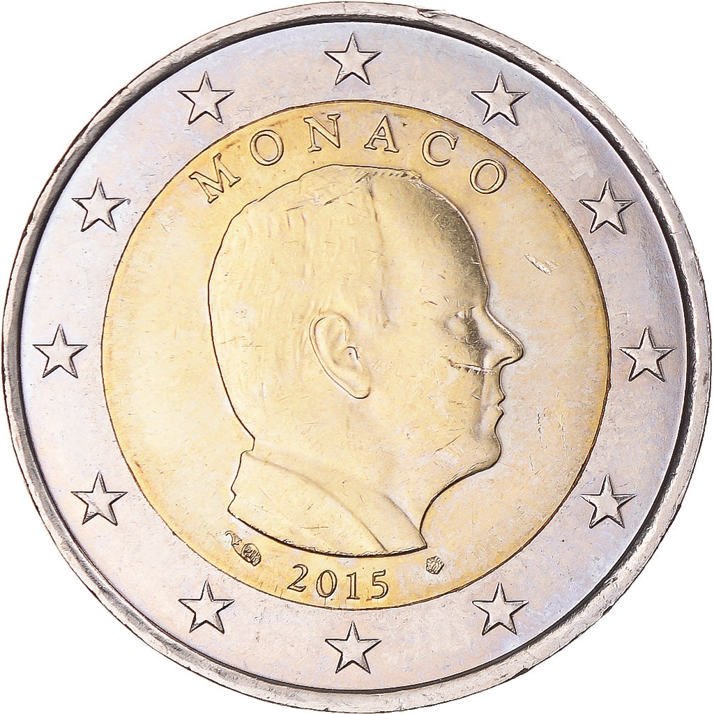 Monaco, 2 Euro, 2015, Paris, MS(63), Bimetaliczny