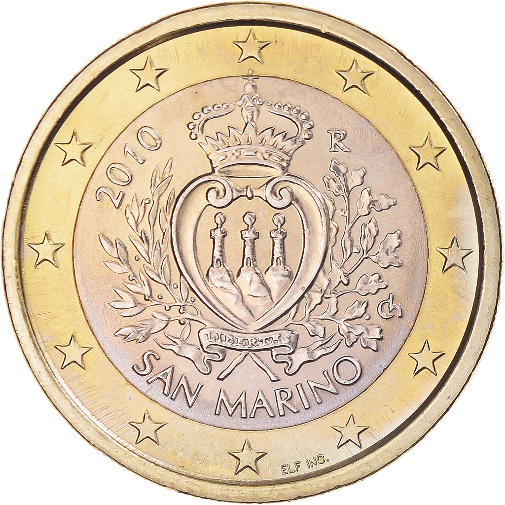 San Marino, Euro, 2010, Rome, MS(65-70), Bi-Metallic, KM:485