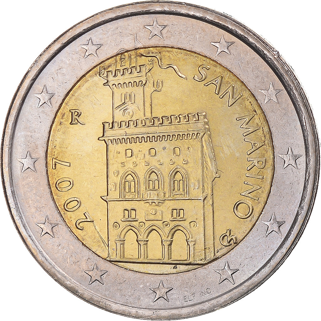 San Marino, 2 Euro, 2007, Rome, MS(63), Bi-Metallic, KM:447