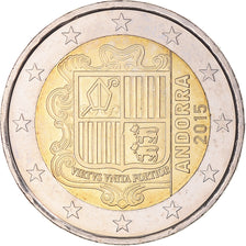 Andorra, 2 Euro, 2015, Pessac, UNZ, Bi-Metallic, KM:527