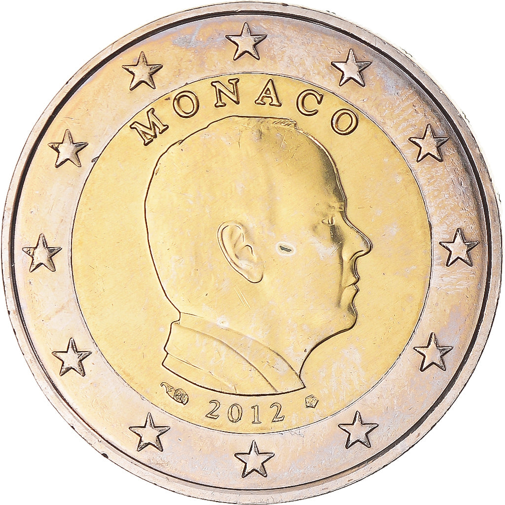 Monaco, 2 Euro, Prince Albert, 2012, Paris, MS(63), Bimetaliczny, KM:195