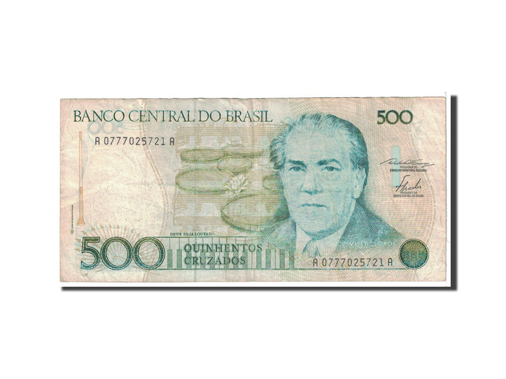Brazil, 500 Cruzados, 1986, KM:212a, VF(20-25)