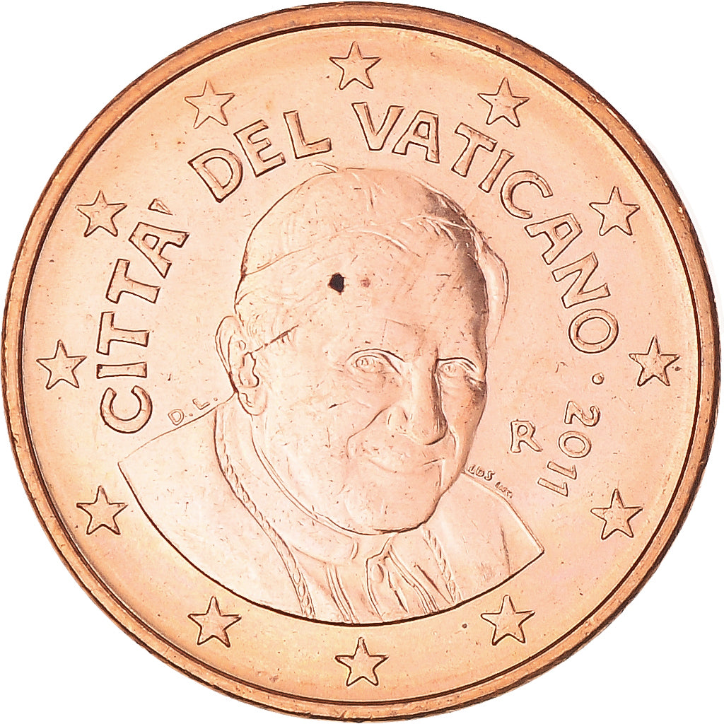 VATICAN CITY, Euro Cent, 2011, Rome, MS(63), Copper Plated Steel, KM:375