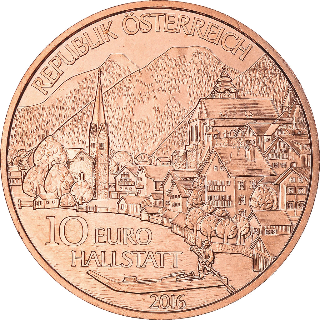 Austria, 10 Euro, Oberösterreich, 2016, Vienna, MS(65-70), Copper