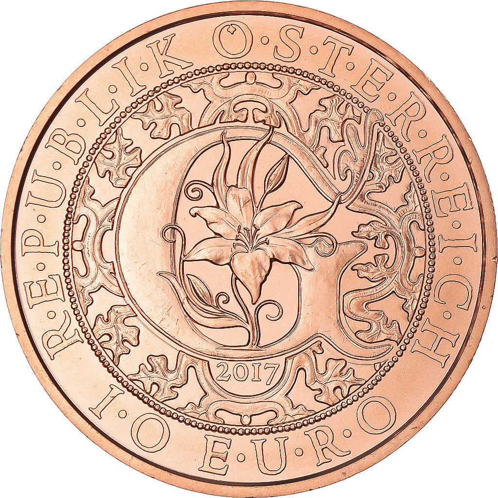 Austria, 10 Euro, 2017, Vienna, L'ange Gabriel cuivre, MS(65-70), Copper