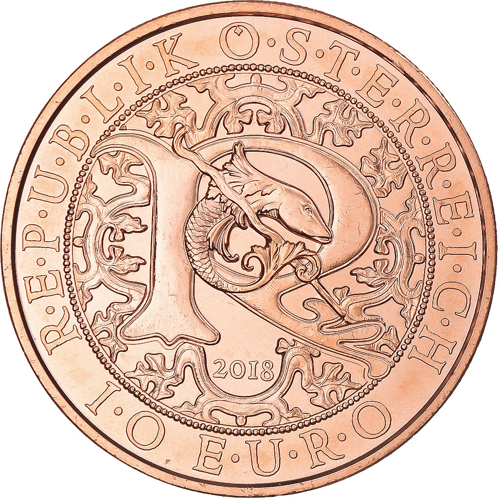 Austria, 10 Euro, Raphael - The Healing Angel, 2018, MS(65-70), Copper