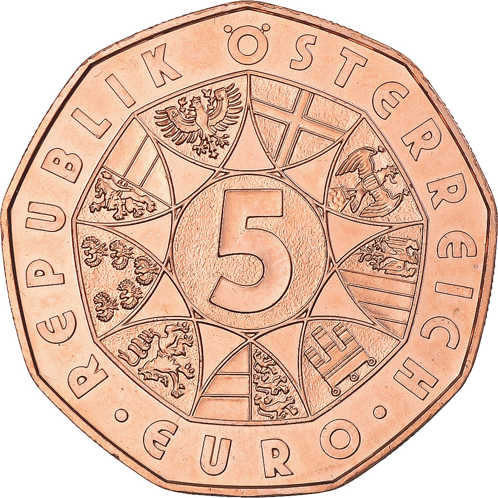 Moneta, Austria, 5 Euro, 2016, Vienna, Nouvelle année 2016 cuivre, FDC, Rame