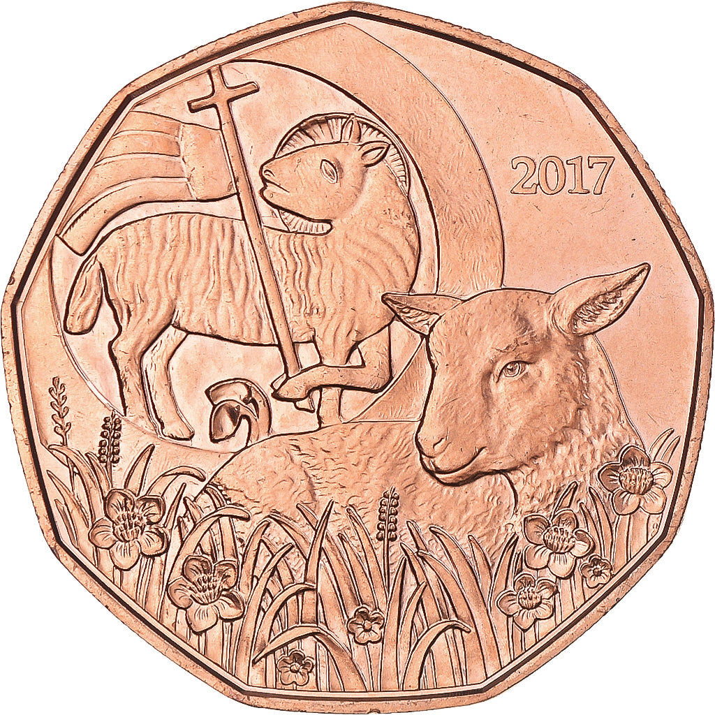 Moneta, Austria, 5 Euro, 2017, Vienna, Agneau de Pâques cuivre, FDC, Rame