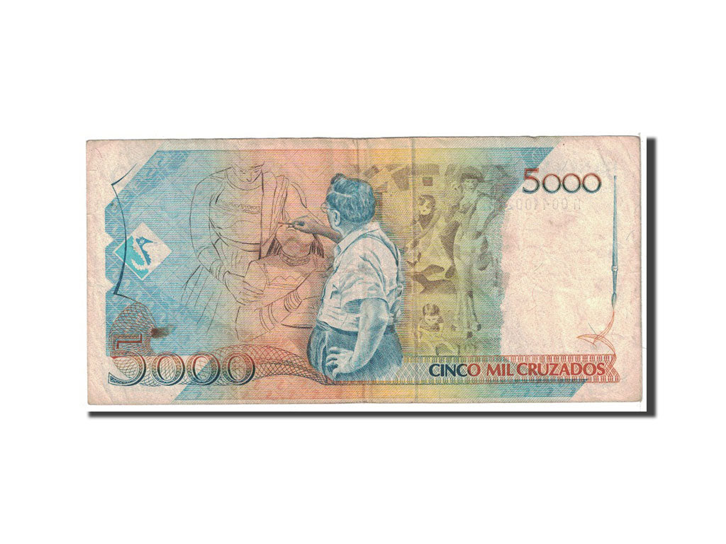 Brazil, 5000 Cruzados, 1988, KM:214a, VF(20-25)