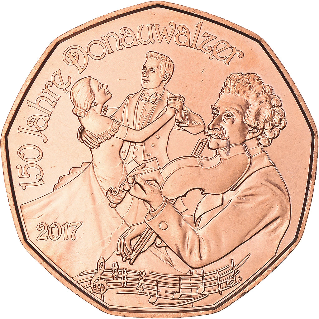 Coin, Austria, 5 Euro, 2017, Vienna, Nouvelle année 2017 cuivre, MS(65-70)
