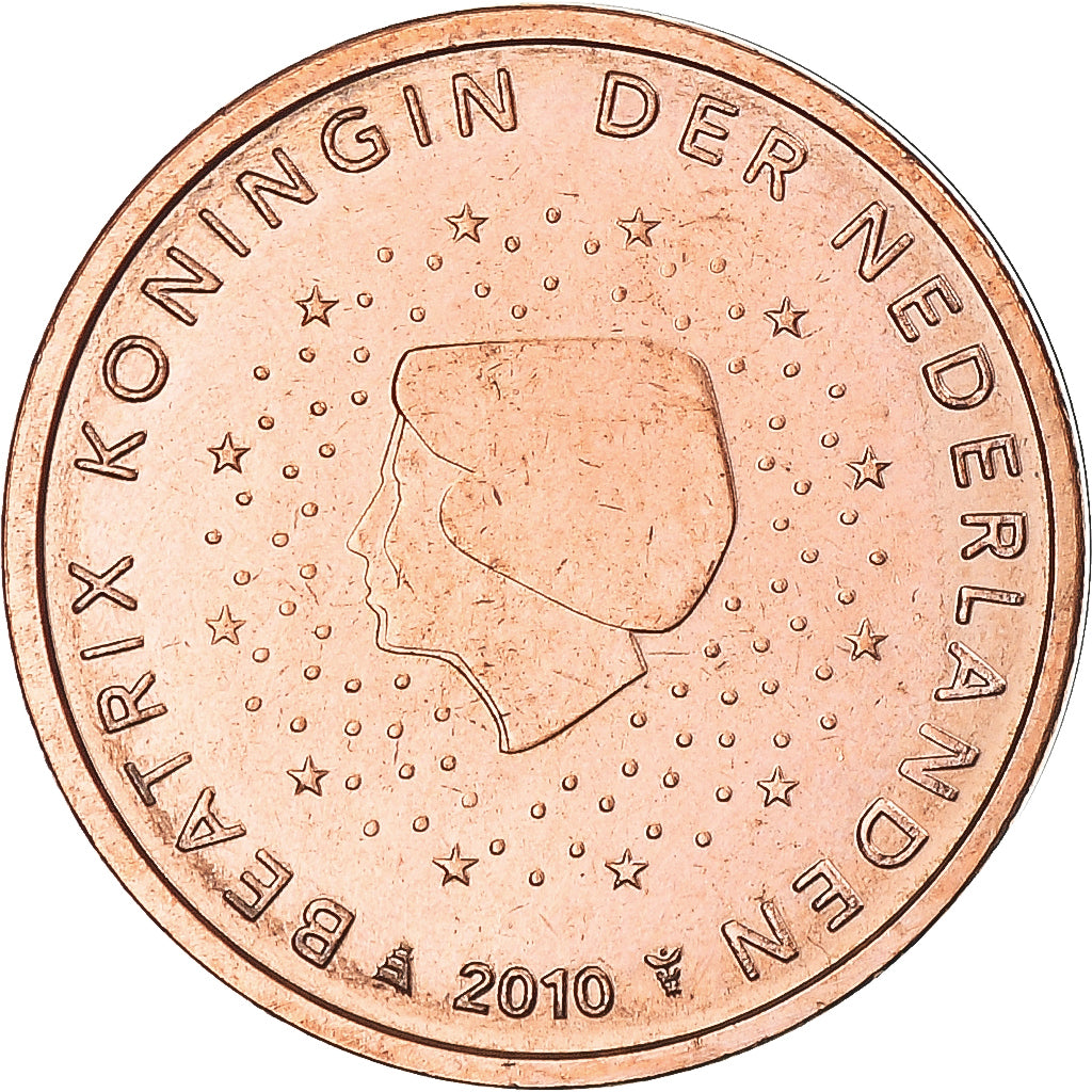 Netherlands, 2 Euro Cent, 2010, Utrecht, EF(40-45), Copper Plated Steel, KM:235