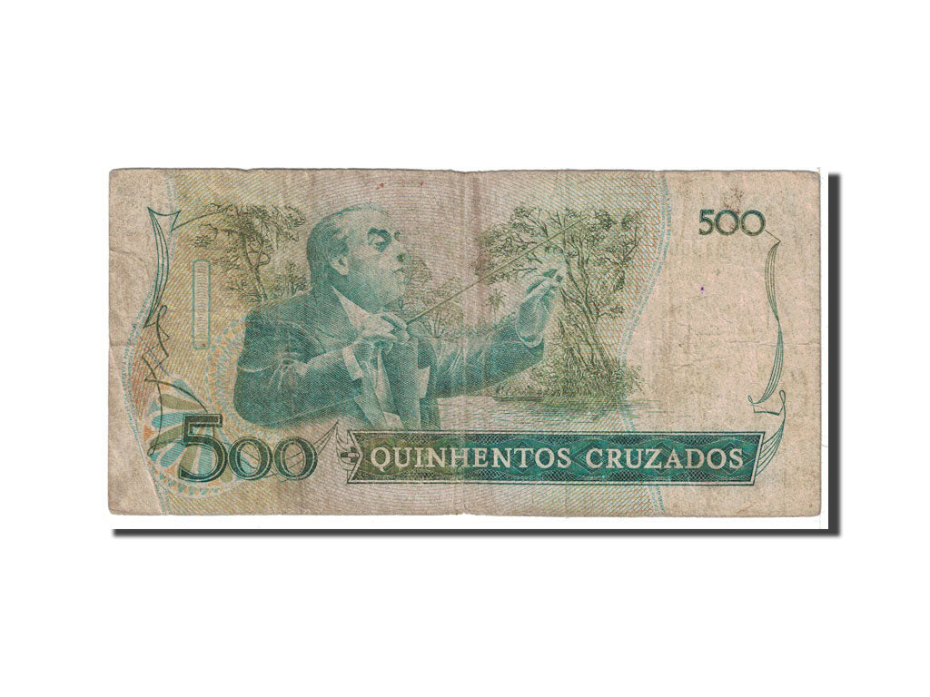 Brazil, 500 Cruzados, 1987, KM:212b, VG(8-10)