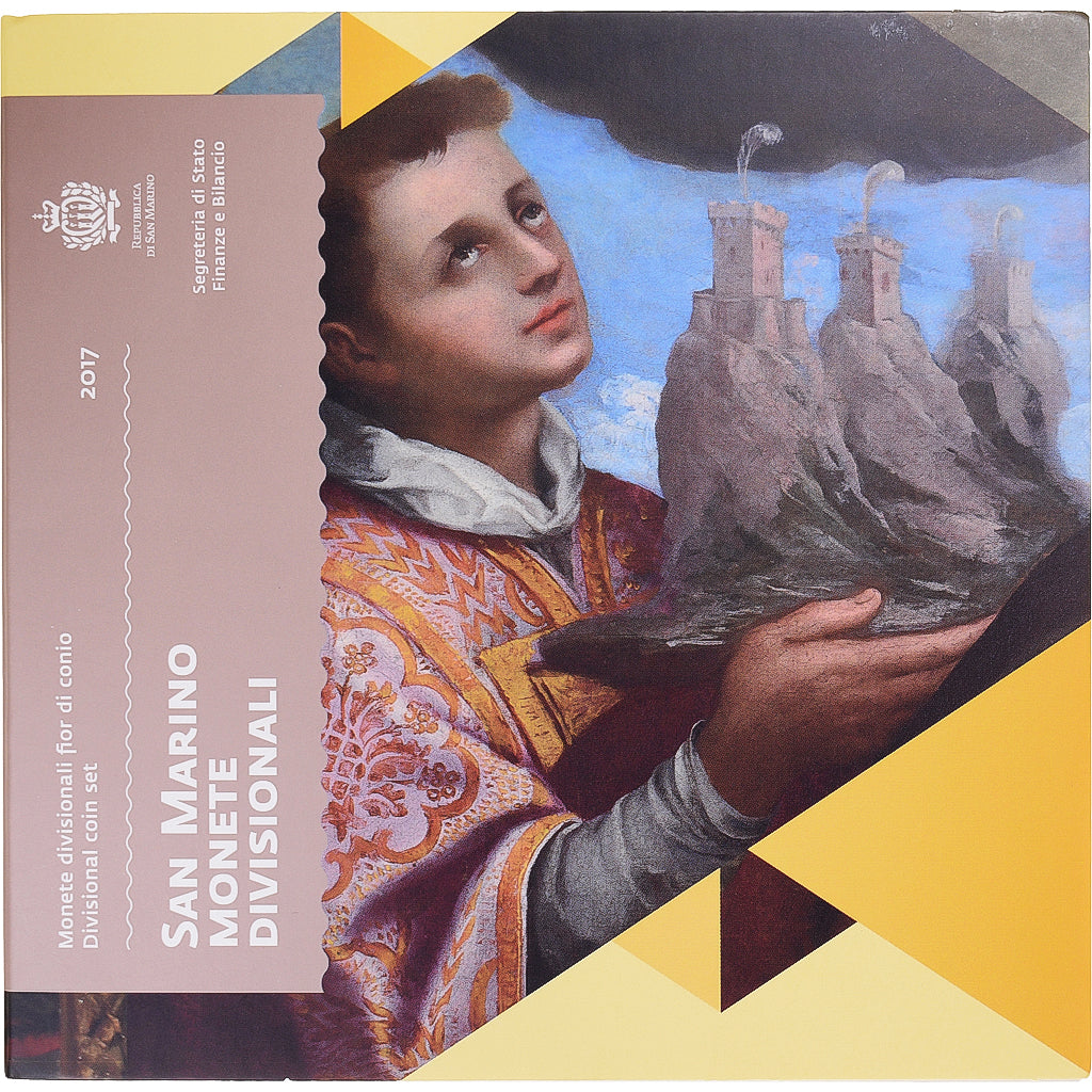San Marino, 1 Cent to 2 Euro, 2017, Rome, Set Euro, FDC, Sin información