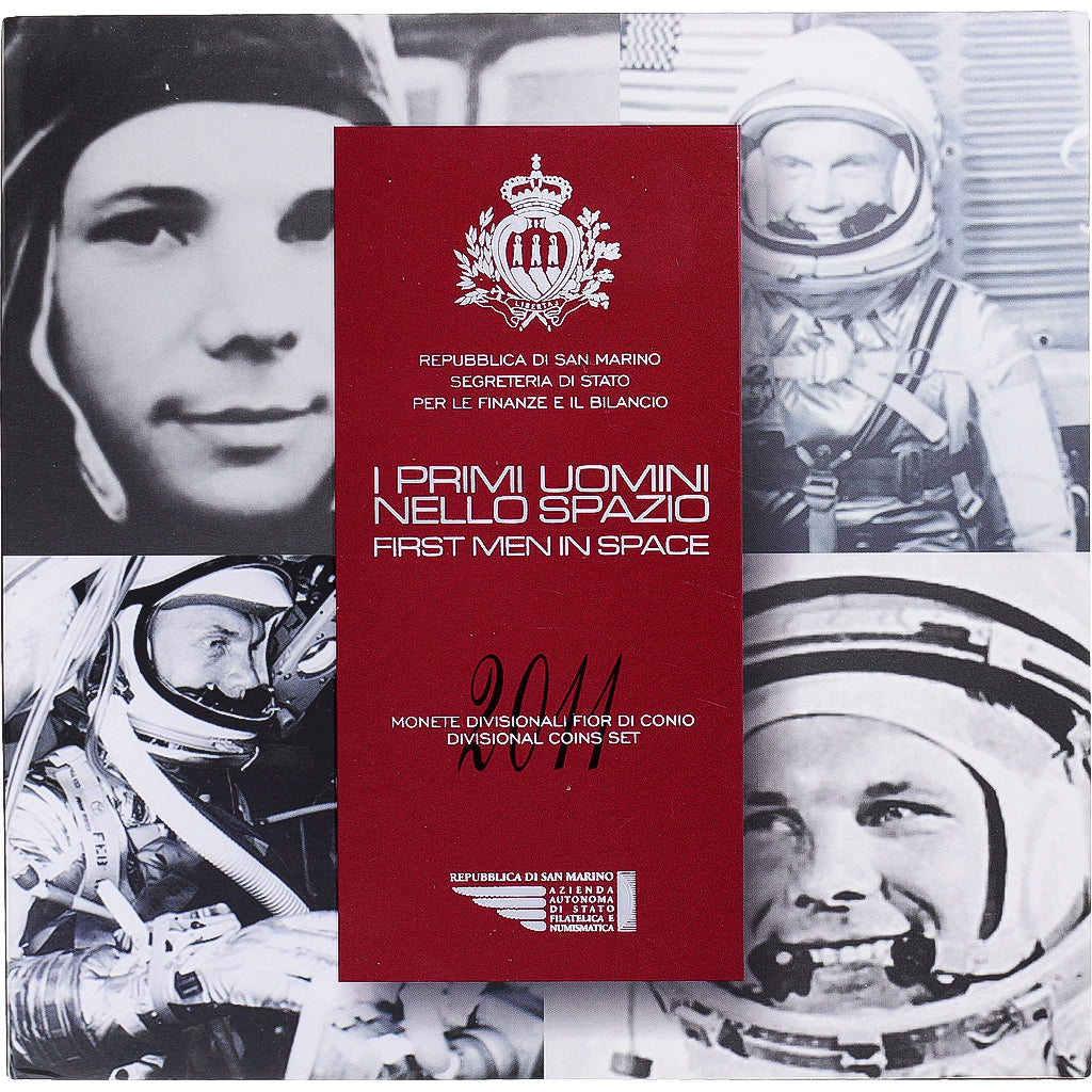 San Marino, Set, Premier homme dans l'espace, 2011, Rome, Euro-Set.BU, MS(65-70)