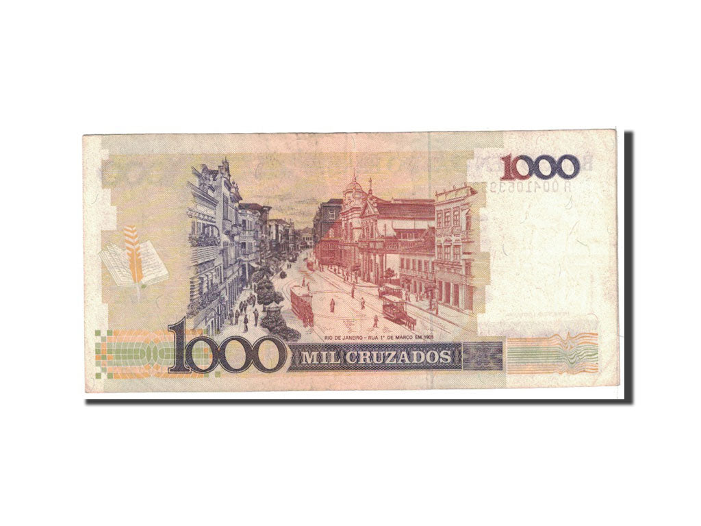 Banknote, Brazil, 1000 Cruzados, 1987, Undated, KM:213a, EF(40-45)