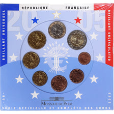 France, Euro-Set, 2005, BU, MS(65-70)